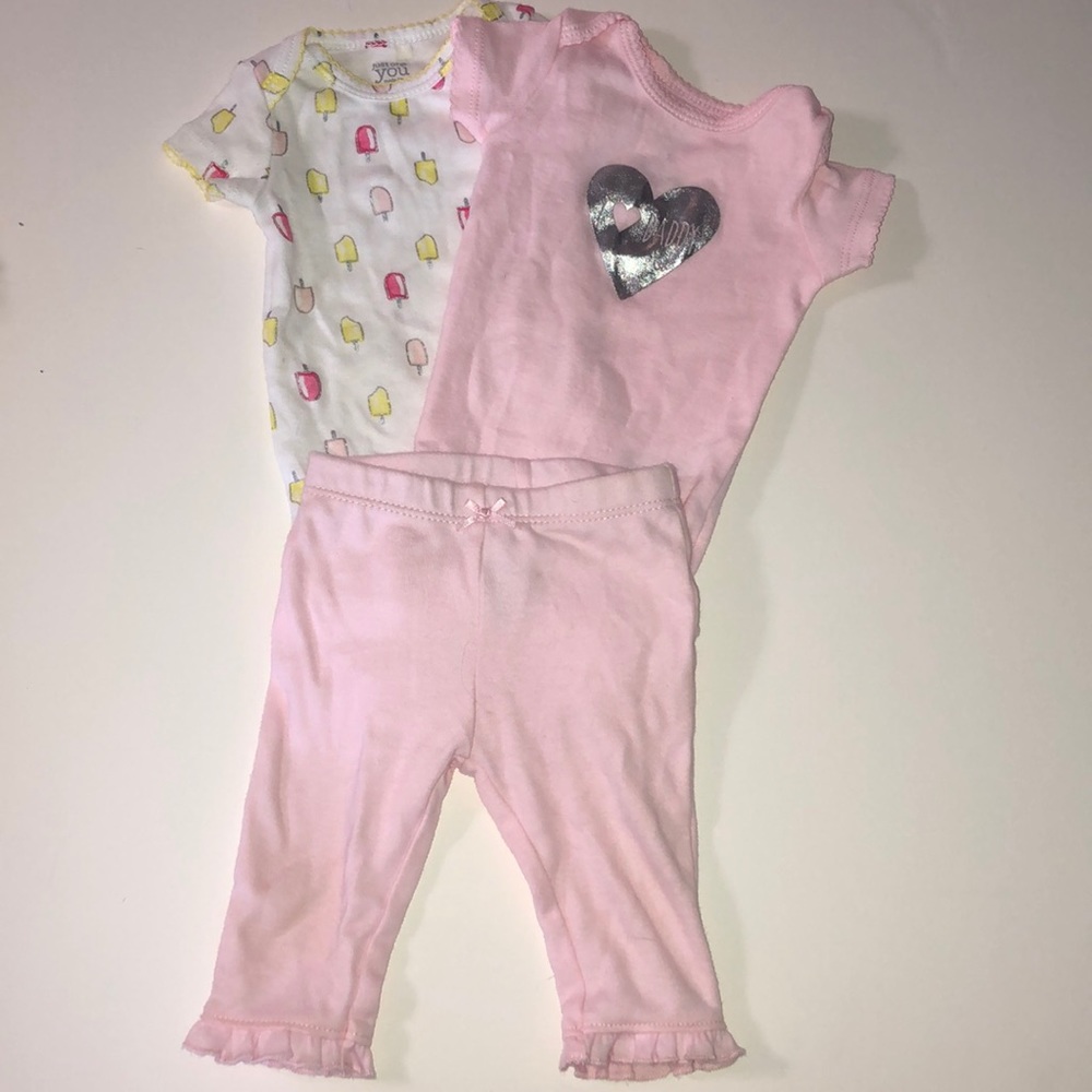 2 onsies with matching pant